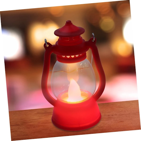 1 Set Retrolykta Utomhus Campinglampa Liten Campinglykta Röd 2-pack