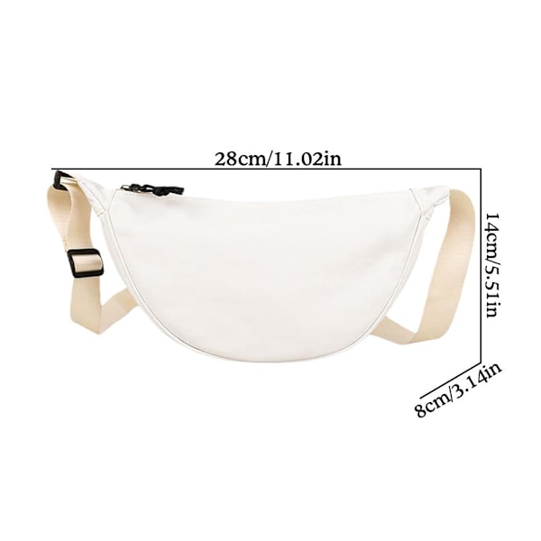 Enkel axelväska mode dam herr klimpväskor bärbar f white one-size
