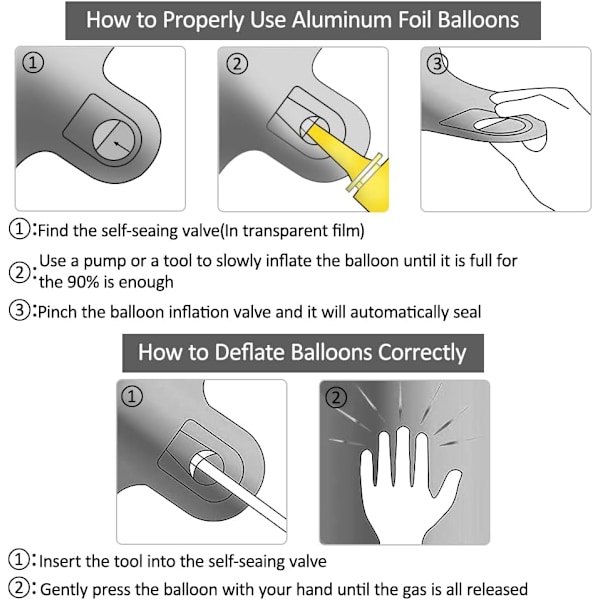 Talballoner, 40 tommer store sølvtal 8 folie mylar heliumballoner til fødselsdagsfestdekoration Silver #8