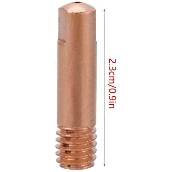 20 kpl kuparikoskettimia 15AK MIG/MAG -hitsauspolttimen kulutusosiin 0,8 mm