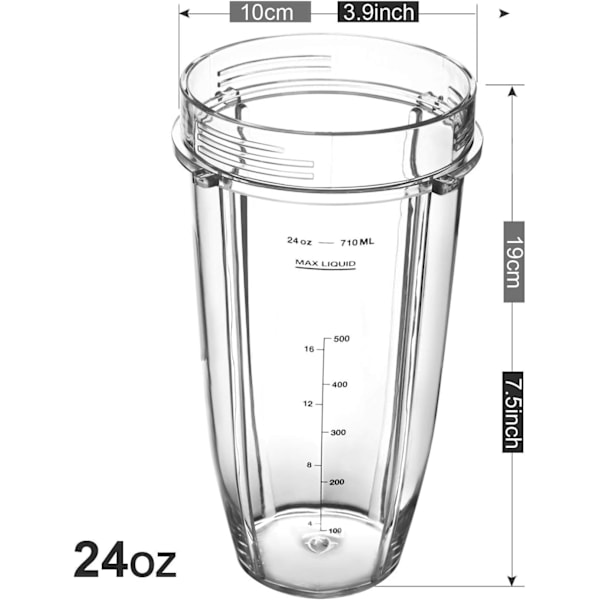 24 oz kopp för Nutri Ninja Blender delar