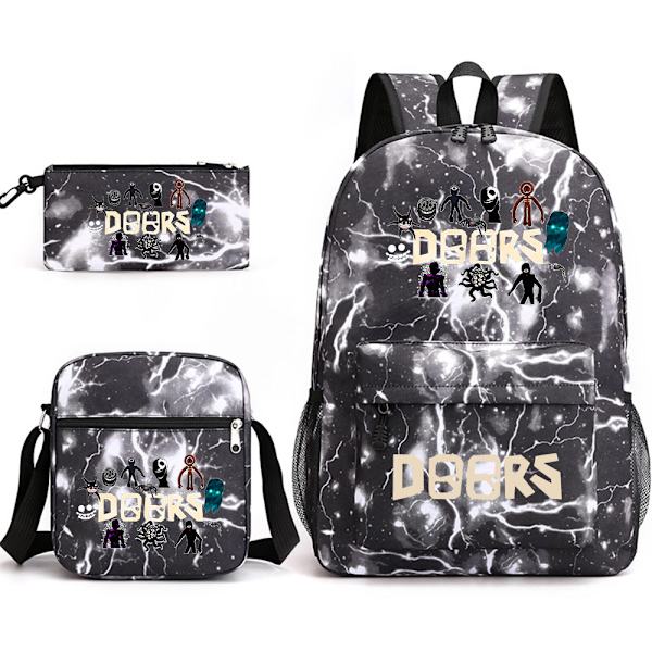 Dører roblox tredelt ryggsekk Lightning Black ~ 1 tredelt