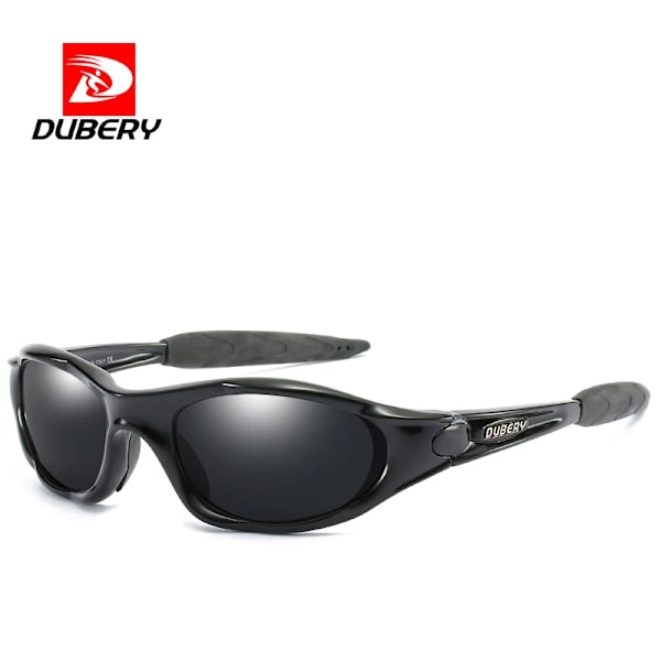 DUBERY  pc kehyksetön vintage miesten aurinkolasit2024  kohtuuhintaiset urheiluaurinkolasit polarisoidut 2024 black  &red