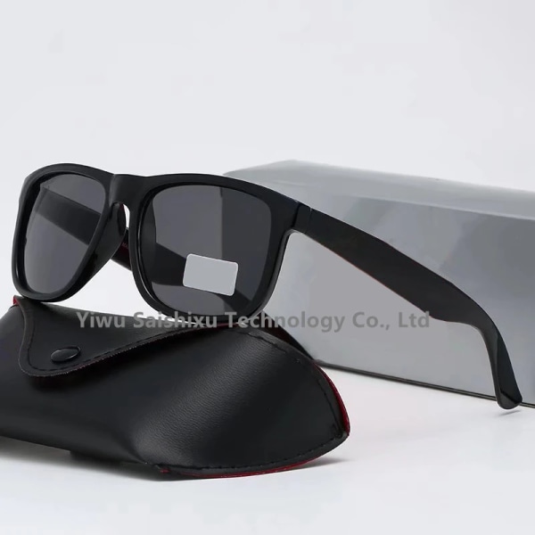 Mode 4165 Designer solglasögon Lunette Homme grossist svarta solglasögon glasögon herr unisex märke lyx solglasögon med logotyp 4165 Matte Black 2140/4165 with Logo