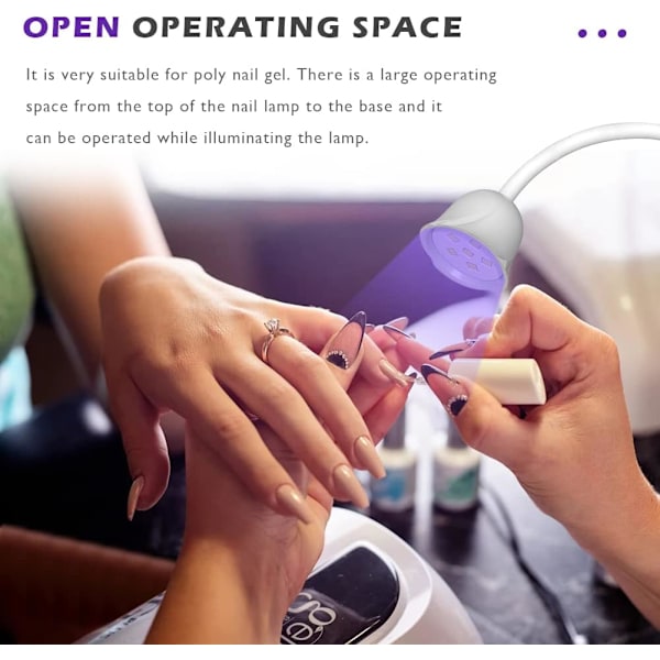 UV LED -kynsilamppu, Mini Lotus Hands Free -kiertävä valokynsi