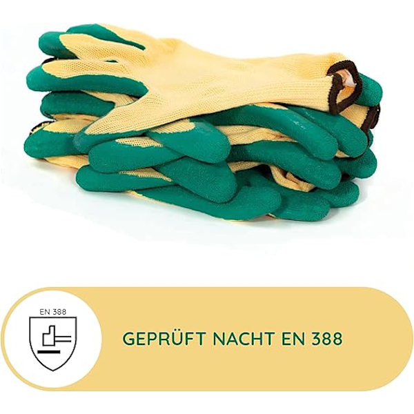 3 par havehandsker til mænd og kvinder - Havehandsker - Tornebestandige - Havehandsker - Latexbelagte - Polyesterblanding