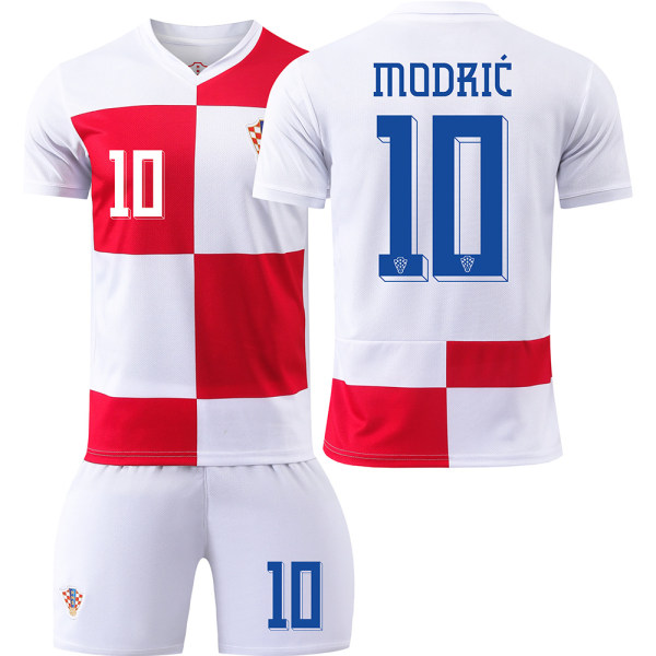 2024 Kroatien hemmafotbollströja nr 10 Modric Europacuptröja set No socks size 10 #XXXL