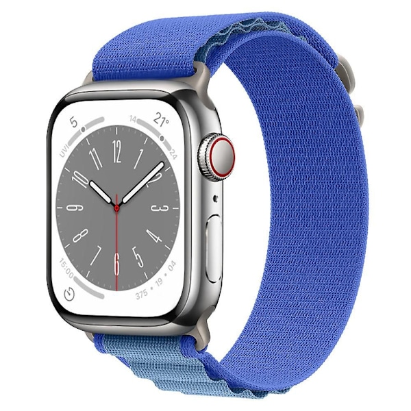 Alpine Loop Rem Til Apple Watch Rem 49mm 44mm 40mm 45mm 41mm 42mm 38mm 38 40 44 45 Mm Armbånd Iwatch Ultra Serie 7 6 3 Ur 8 42 44 45 49mm 42 44 45 49mm blue-light blue