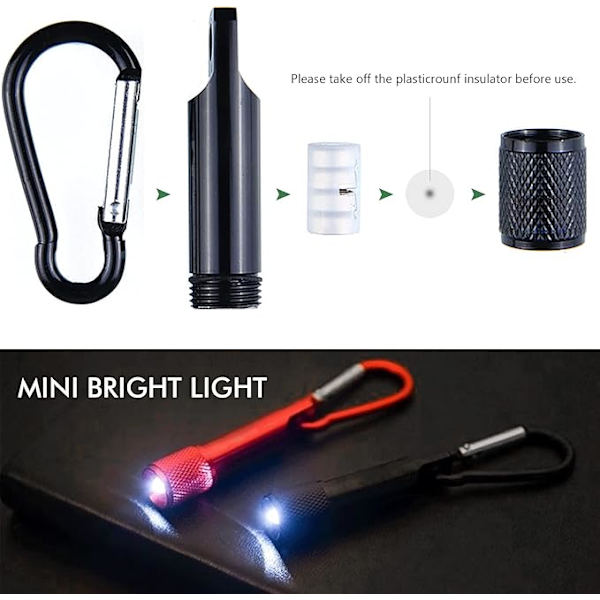 14 kpl Mini Taskulamppu Kannettava Mini LED-Taskulamppu Avaimenperällä