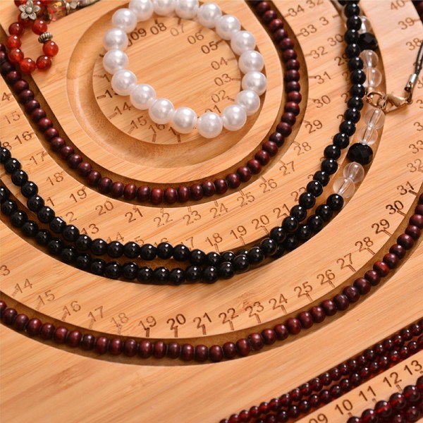 Träpärlskiva för smyckestillverkning Armband Halsband Craft M
