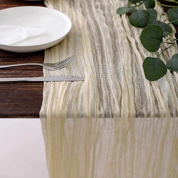 Ruotsalainen rypytetty kangaspöytäliina boheemi balilainen pöytäliina maalaismainen hääjuhlapöydän koristelu monivärinen papupastan värinen Bean paste color 90*180