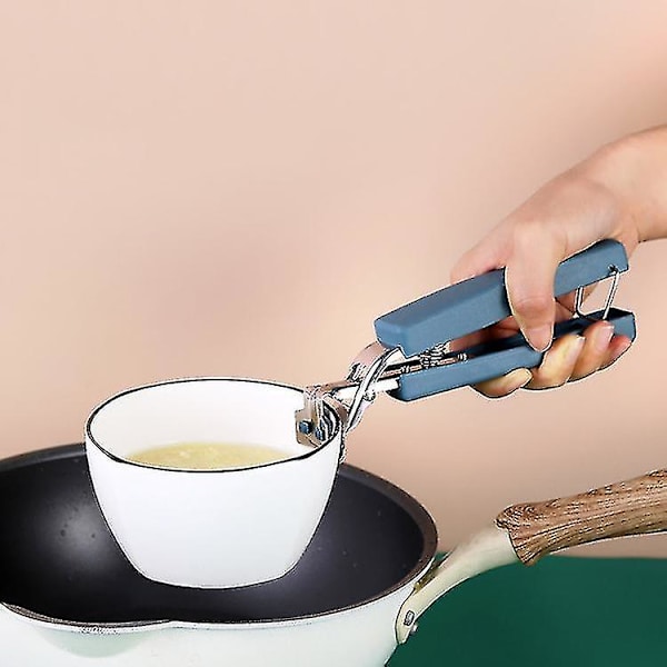 Pcs køkken tilbehør varm skål pande klemme gripper/rustfrit stål anti-hot pot pande retriever tang/2 silikone grydeunderlag til flytning af varm plade
