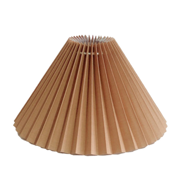 Plisserad lampskärm E27 lock japansk stil tyg bordslampa takdekor beige