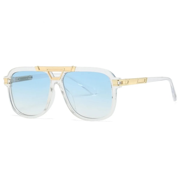 Hög kvalitet modern plast metall trendiga solglasögon mode anpassade logotyp nyanser lyxiga solglasögon för kvinnor män C5 trendy sunglasses