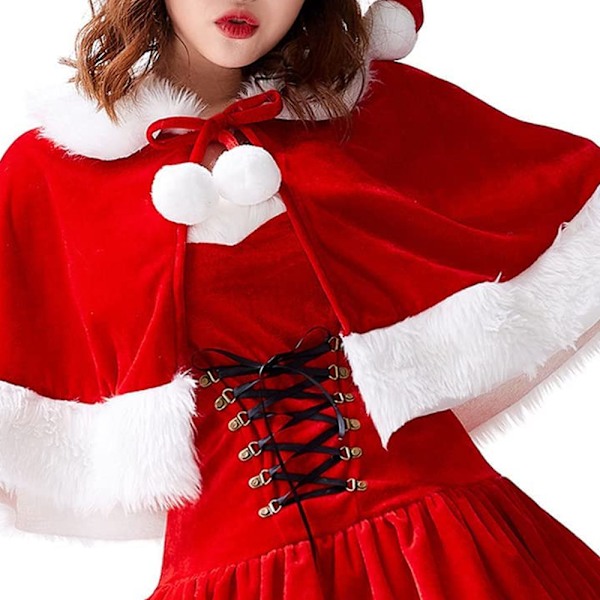 Julekappe Cape Mrs Santa Claus Cape Halloween