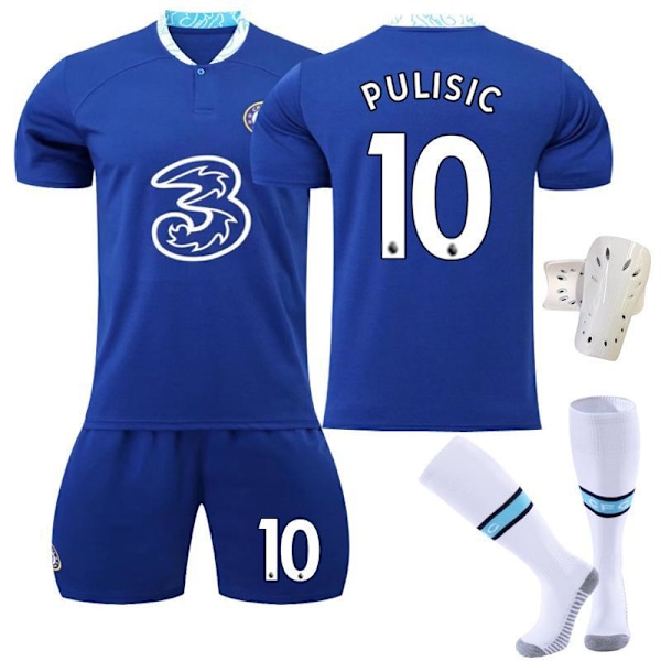22-23 Chelsea kotipaita No. 9 Aubameyang 7 Kante 10 Pulisic jalkapalloasu setti 19 Mount paita No. 11 Felix with socks #XS