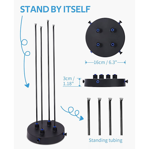 Utomhusdimma, 8 m slang + 4 dimmunstycken + 1 adapter (3/4) för