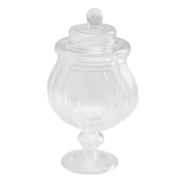 Liten glasburk med lock transparent glasburk 1/12 skala heminredning tillbehörTransparent Transparent Transparent 5.8X3.3X3.3CM