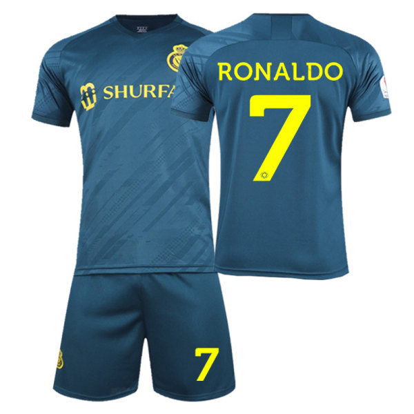 22-23 Riyadh Victory Away No. 7 Ronaldo Voksen Børns Fodboldtrøje Sportswear Sæt Specielt Tilbud 22-23 Riyadh away game No. 7 XL#