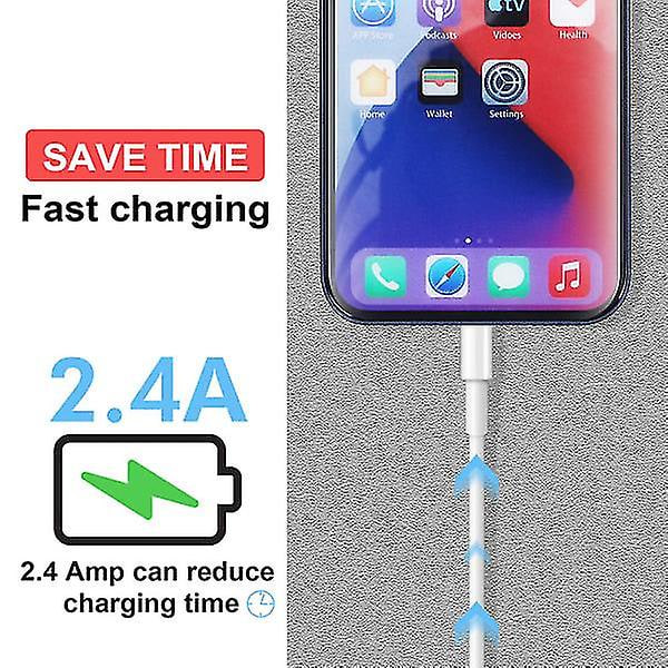 2-pakkauksen yhteensopiva Apple iPhone -latauskaapeli 1m, Apple Lightning - USB-kaapeli 1 metri Nopea lataus Apple-puhelimelle pitkät kaapelit