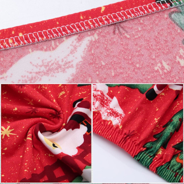 4-pack Julstolsöverdrag Stretchbar Avtagbar Tvättad Matrum Julgran Christmas Tree 4