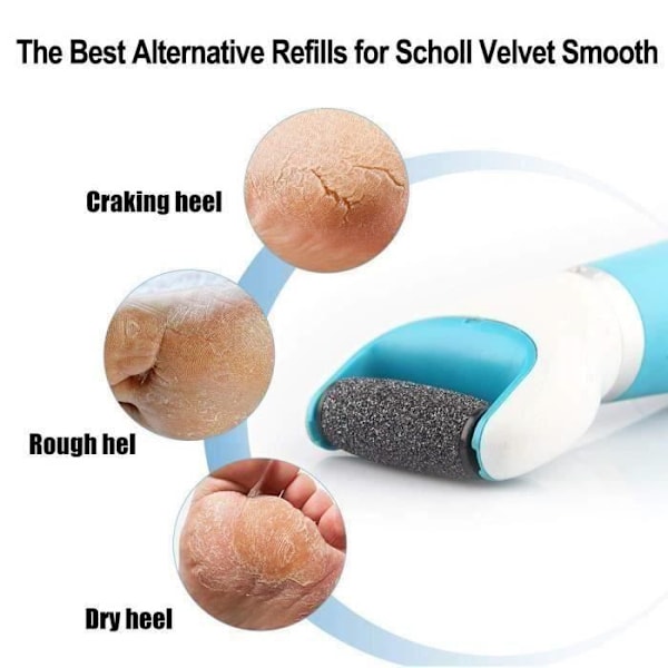 20 ekstra grove erstatningsruller for Scholl Velvet Smooth Express Pedi elektrisk rasp erstatningsruller