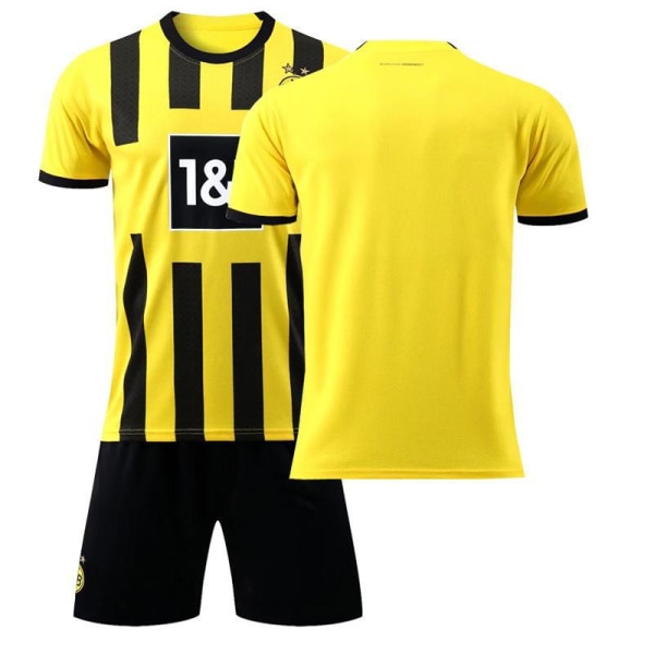 22-23 Dortmund hemmatröja fotbollströja nr 9 Haaland 11 Reus 22 Bellingham tröjset med strumpor No. 22 w/ Socks & Gear #S
