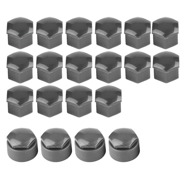 20 stk 17 mm Hjulmutterbolter Bilnav Beskyttelse Tyverisikring Beskyttelseshette Grå 0.1