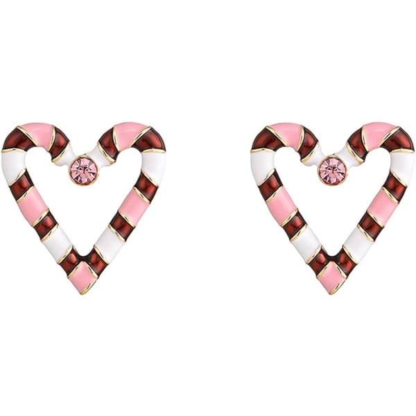 CZ Colorful Heart Stud örhängen för kvinnor Flickor Cubic Zirconia