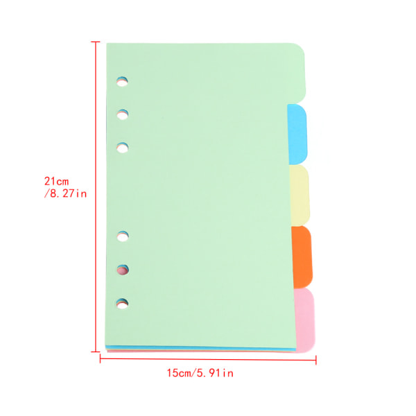 Fyllinger 6 hull blank papir for A5 A6 løsbladsperm notatbok null - A6