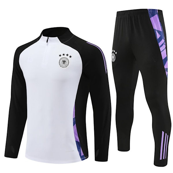 2425 uusi Alankomaat, Saksa ja muut aikuisten ja lasten jalkapalloharjoitteluvaatteet pitkähihainen setti Saksa/Valkoinen Germany/White XL