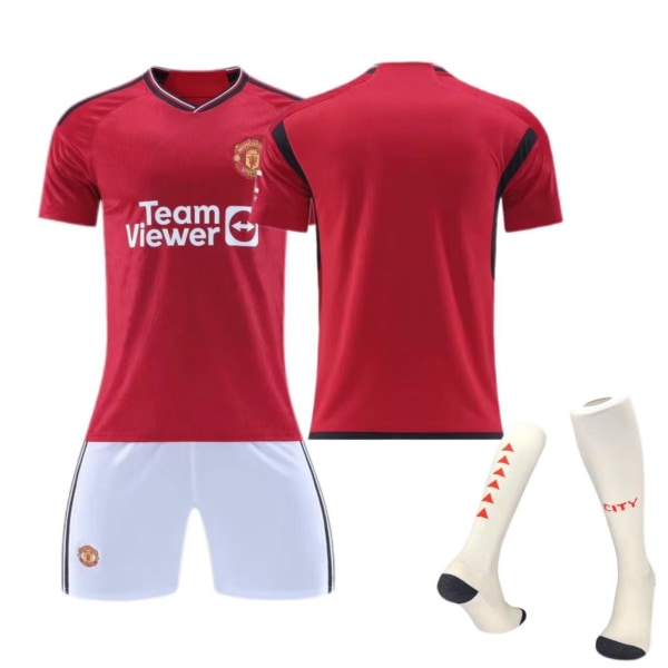 Manchester United hemmatröja nr 10 Rashford barn vuxen kostym fotbollströja No size socks 16