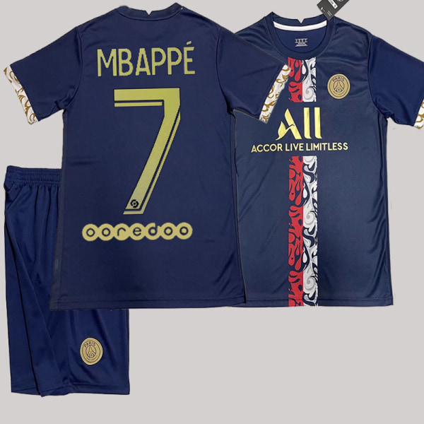 22-23 Paris special edition fodboldtræningstøj 30 Messi nr. 7 Mbappe nr. 10 Neymar fodbolduniformssæt Paris Special Edition No. 7 22#