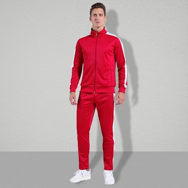 Sportkläder för män Sport Gym Träning Kläder Sportkläder Set med Full Zip Män XL