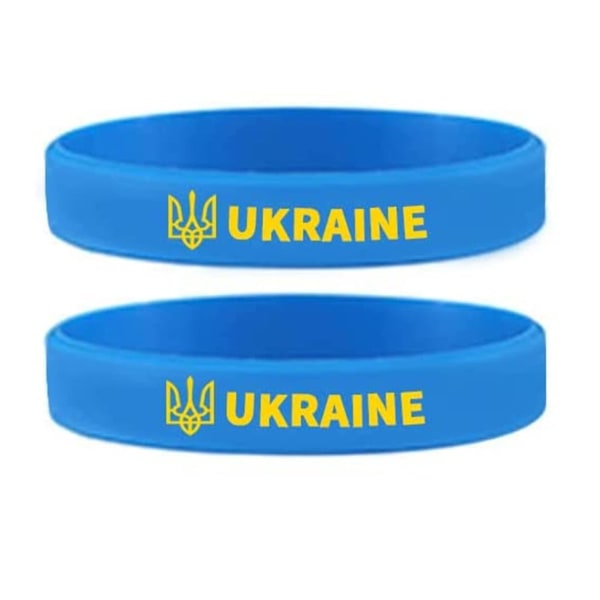 2 stk. Ukraine silikonearmbånd, Ukraine armbånd