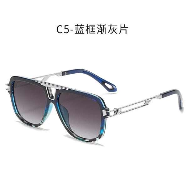 Metall fyrkantiga bågar solglasögon män och kvinnor Padda solglasögon UV-skydd glasögon gatufotografering trend solglasögon C5 fashion