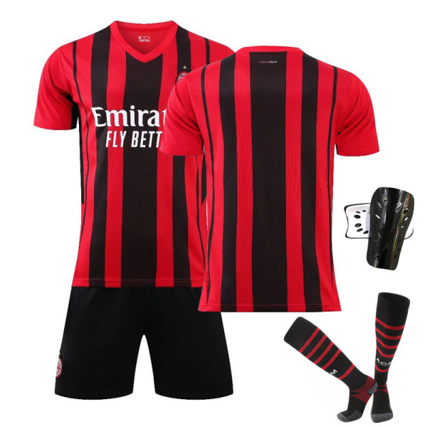 21-22AC Milan hemma nr 9 Giroud GIROUD nr 11 Ibrahimovic fotbollsuniform dräkt tröja No size socks + protective gear 20#