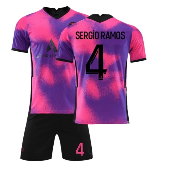 Fotballdrakt Paris rosa 22-23 nr. 7 nr. 10 nr. 30 draktsett utenlandshandel stor mengde pris Purple socks size 7 three-piece set 28#