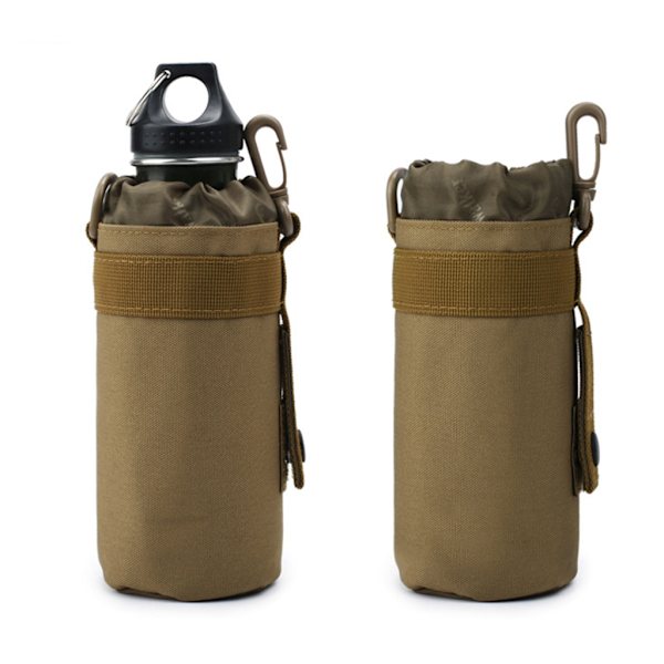 Molle Vattenflaskhållare Väska Nylon Taktisk Molle Vattenflaska Påse Vattenflaskhållare för Camping Vandring Resor Brown 0.08