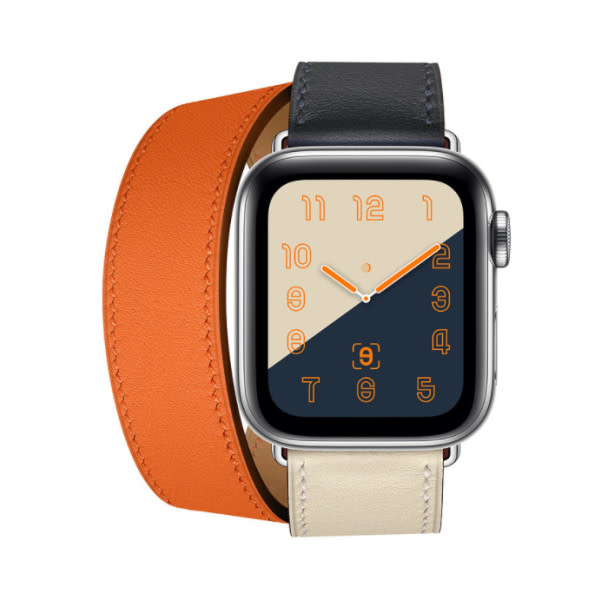 Lehmännahkainen kaksoiskierrosranneke Apple Watch Iwatch -sarjan silmukkarannekkeen vaihtoon | Kello rannekkeessa