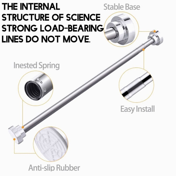 Tørkestativ teleskopstang HVIT 50-80CM 50-80CM hvit white 50-80cm-50-80cm