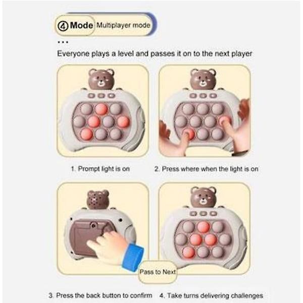 BROWN BEAR Pop It Spel - Pop It Pro Ljusspel Snabbtryck Fid