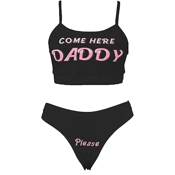 Sexede kvinder kommer her far venligst stropløs undertøjssæt 2PCS Slutty Underwea