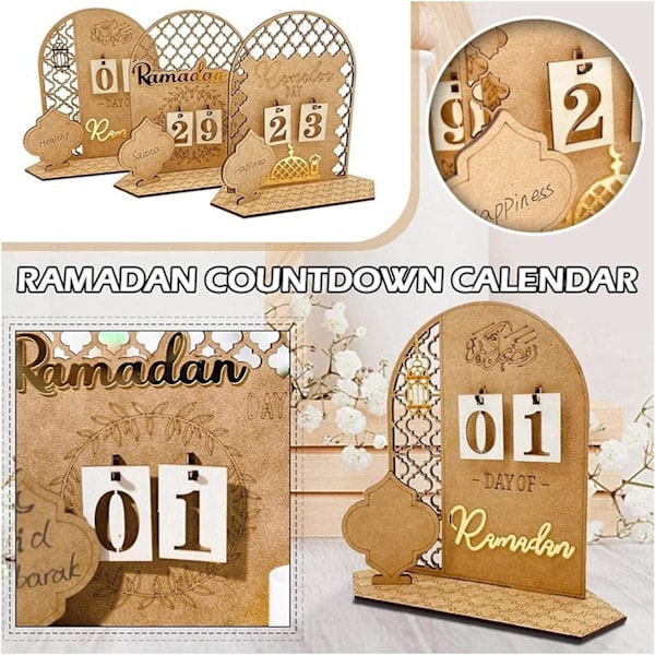 Ramadanin Adventi-kalenteri, Puinen Laskurikalenteri, Koti Sisustus