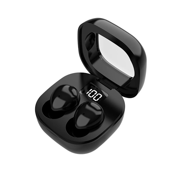 Näkymätön Sleep Earbuds Langattomat Bluetooth-kuulokkeet Korvakuulokkeet Mikrofonilla Melunvaimennus HiFi Raskas Basso Kuulokkeet (Musta (Englanninkielinen versio)) Black (English version)