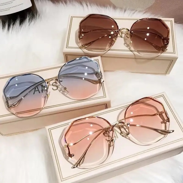 2024 Nya koreanska designer dam herr mode glasögon trend stor ram hållbar sport HD UV400 solglasögon C8 FASHION