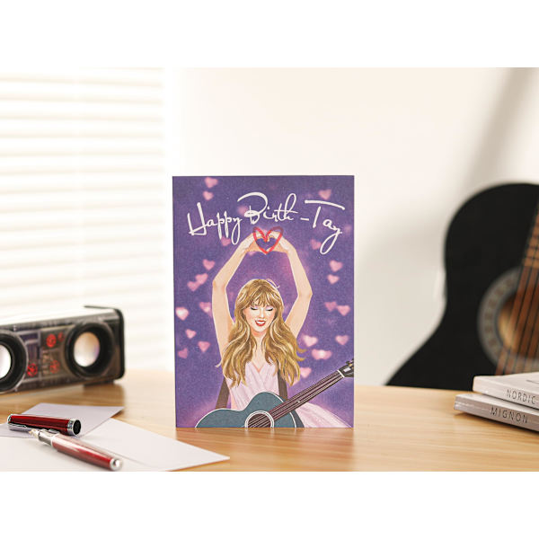 Taylor Swift syntymäpäiväkortti, 3D ponnahdusikkuna Hyvää syntymäpäivää -kortti, syntymäpäiväkortti 20., 30., 40. syntymäpäivälle, naisille, tyttöystävälle, sisarelle