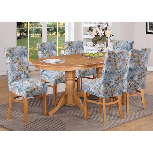 4-pack Julstolsöverdrag Stretch Avtagbar Tvättad Matrum Löv Mönster1 Leaf Pattern1 6