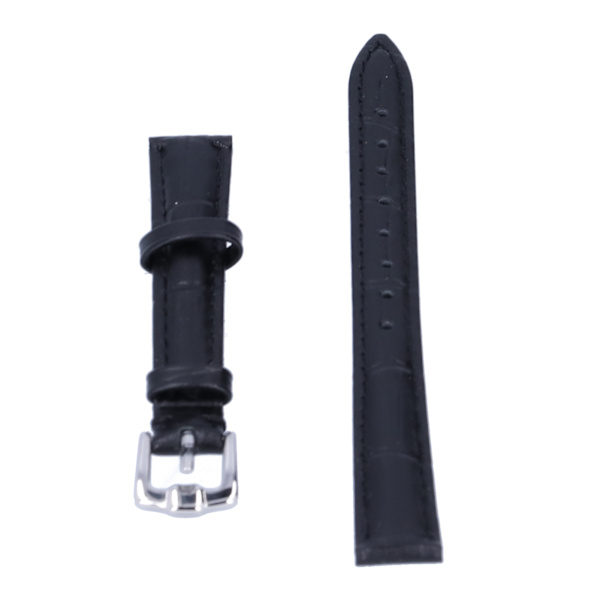 Remme for klokke med spenne, unisex klokkestropp, reservedeler, tilbehør, svart 18 mm / 0,71 tommer