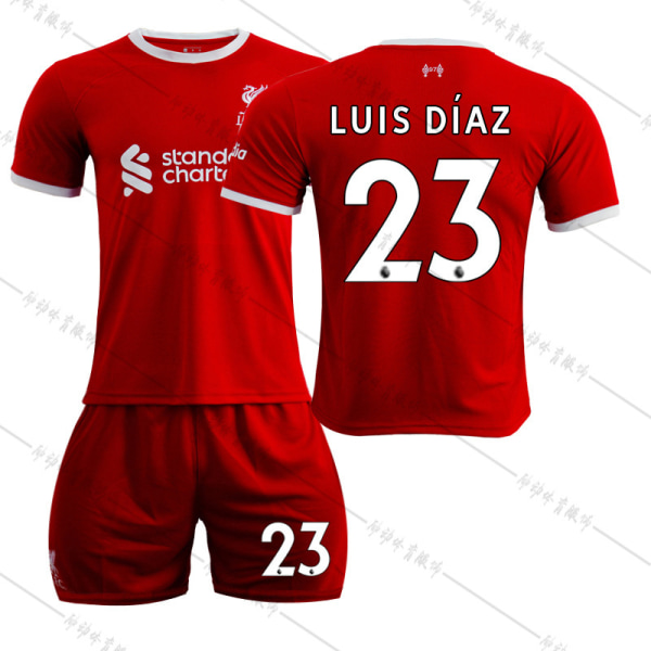 2023-24 ny sæson Liverpool hjemme rød nr. 11 Salah 9 Firmino 27 Nunez fodboldtrøje 2324 Liverpool Home No. 4 #L